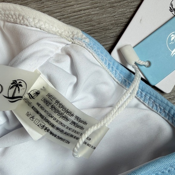 NEW Cupshe blue and white one shoulder one piece swimsuit - Picture 8 of 8